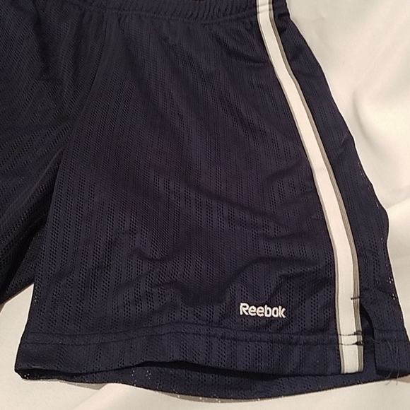 Reebok Women's Size XS Shorts Blue Stripe Running Athletic Short - Picture 2 of 5